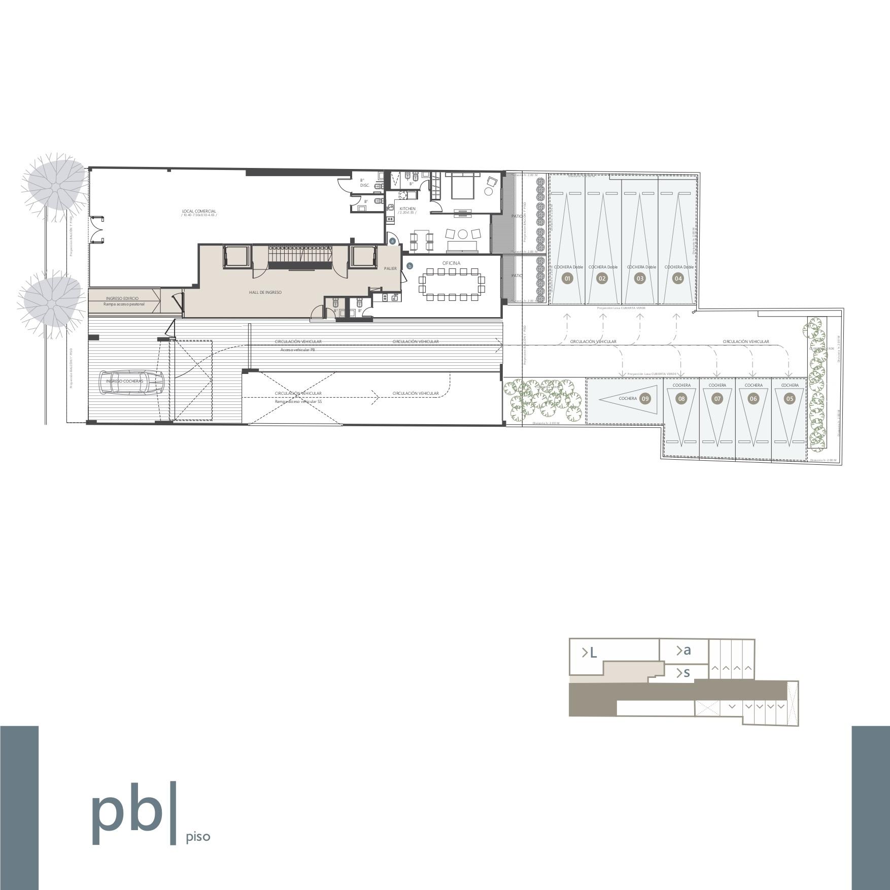 DEPTO OFICINA C/FTE EN CONSTRUCCIÓN C/PATIO EN GRAL PAZ !