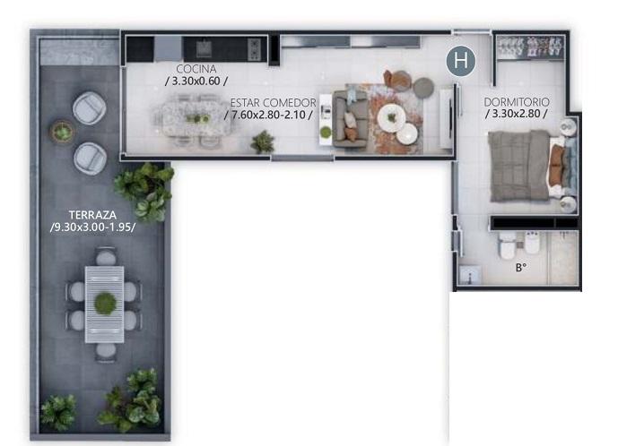 MAPA 07, DEPTO 1D EXT. EN CONSTRUCCIÓN C/BALCÓN TERRAZA EN GRAL PAZ !
